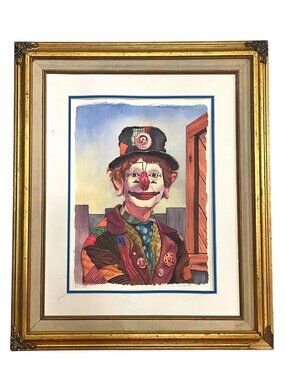 Kim Drew Signed Clown Print – Limited Edition 88/500, 2006, Framed Art
